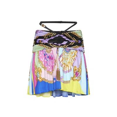 Shop Versace Printed Mini Skirt