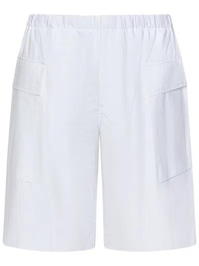 Shop Jil Sander Shorts In Bianco