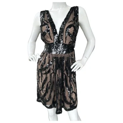 Pre-owned Blumarine Glitter Mid-length Dress In Black