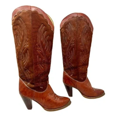 Pre-owned Zodiac Western Boots In Brown