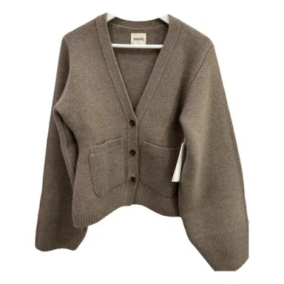 Pre-owned Khaite Cashmere Cardigan In Brown