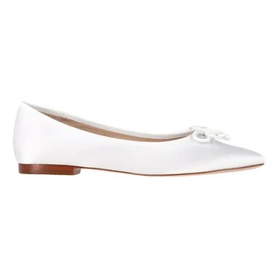 Pre-owned Porte & Paire Ballet Flats In White