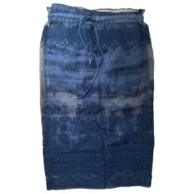 Pre-owned Sacai Mid-length Skirt In Navy