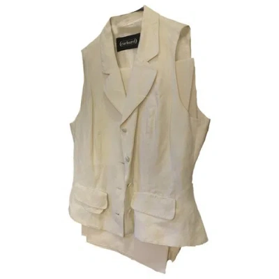 Pre-owned Cacharel Linen Jacket In Ecru