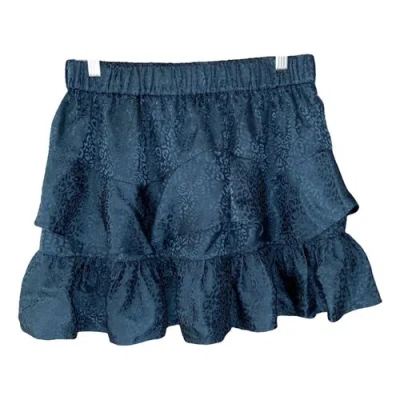 Pre-owned Iro Silk Mini Skirt In Blue