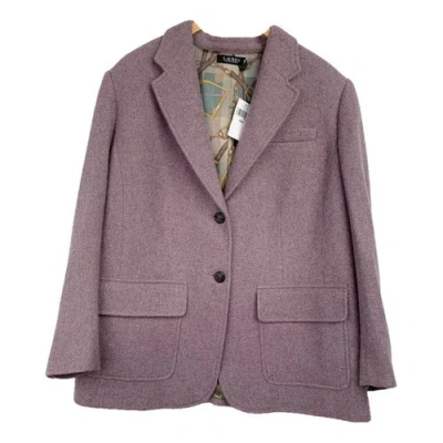 Pre-owned Lauren Ralph Lauren Wool Blazer In Purple