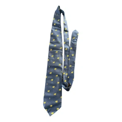 Pre-owned Saint Laurent Silk Tie In Blue