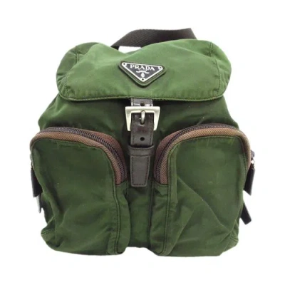 Pre-owned Prada Backpack In Green