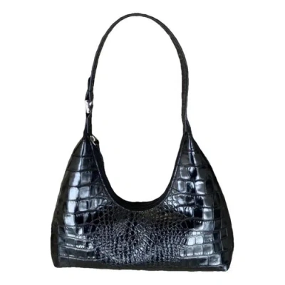 Pre-owned By Far Amber Patent Leather Handbag In Black