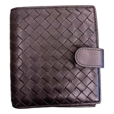 Pre-owned Bottega Veneta Leather Wallet In Burgundy