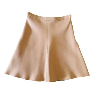Pre-owned Dior Wool Mini Skirt In Pink