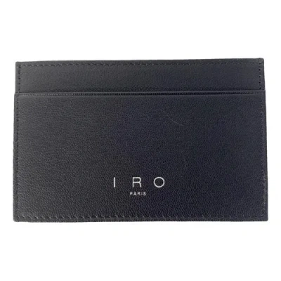 Pre-owned Iro Leather Card Wallet In Black