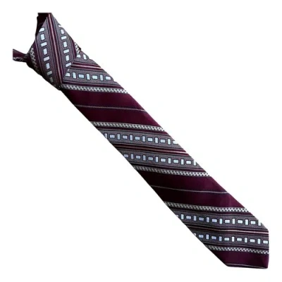 Pre-owned Dior Tie In Burgundy