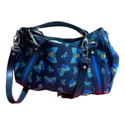 Pre-owned Braccialini Silk Handbag In Blue