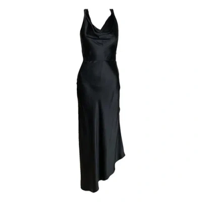 Pre-owned Emporio Armani Silk Maxi Dress In Black