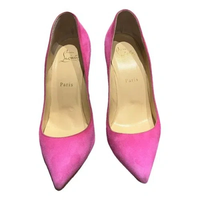 Pre-owned Christian Louboutin Pigalle Heels In Pink
