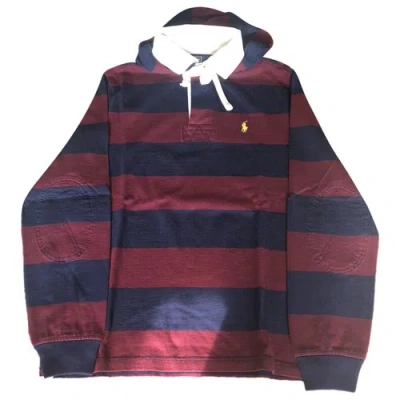 Pre-owned Polo Ralph Lauren Polo Rugby Manches Longues Polo Shirt In Burgundy