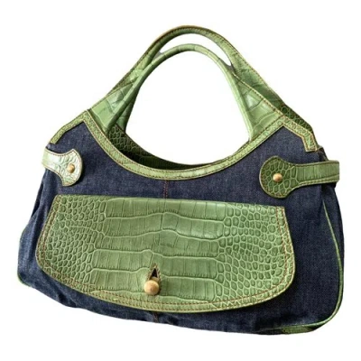 Pre-owned Tod's Cloth Handbag In Green
