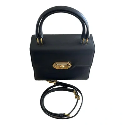 Pre-owned Dolce & Gabbana Welcome Leather Handbag In Black