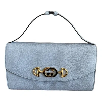 Pre-owned Gucci Zumi Leather Crossbody Bag In Blue