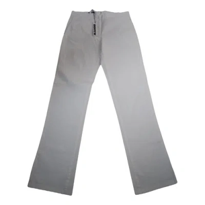 Pre-owned Jil Sander Straight Pants In White