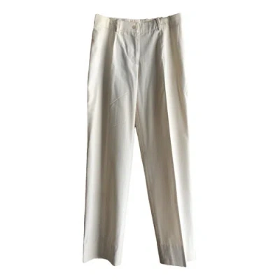 Pre-owned Dolce & Gabbana Straight Pants In Beige