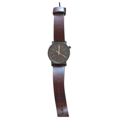 Pre-owned Fossil Watch In Brown