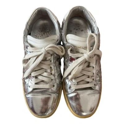 Pre-owned Saint Laurent Trainers In Silver