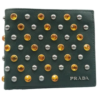 PRADA Pre-owned Leather Wallet In Green