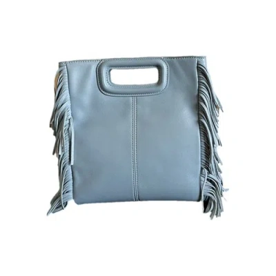Pre-owned Maje Sac M Leather Handbag In Blue