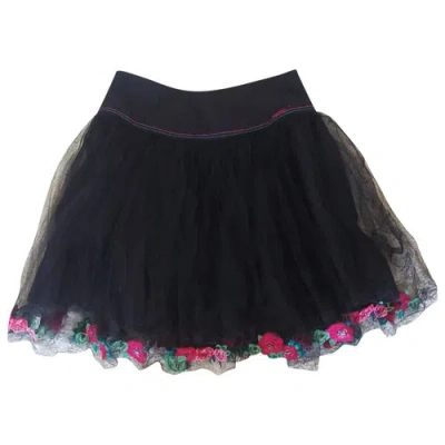 Pre-owned Kenzo Mini Skirt In Black