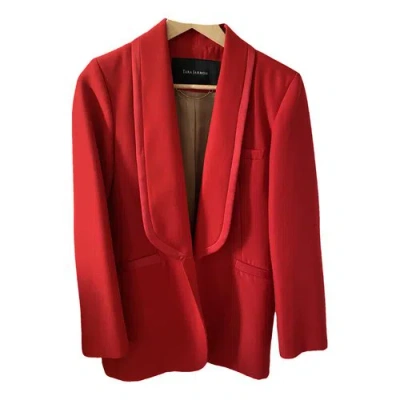 Pre-owned Tara Jarmon Wool Blazer In Red