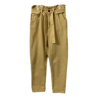Pre-owned Ba&sh Spring Summer 2021 Carot Pants In Yellow