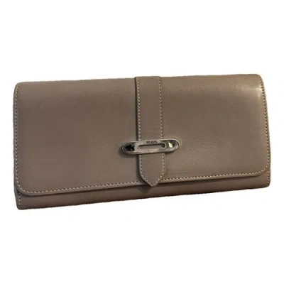 Pre-owned Tod's Leather Wallet In Grey