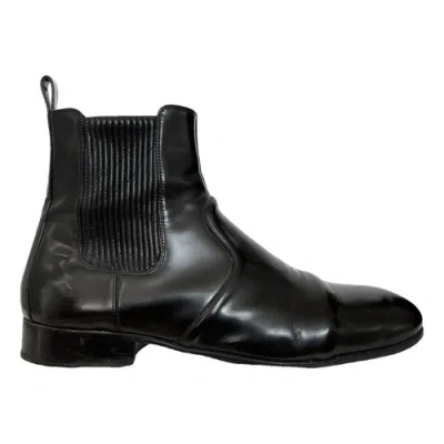 Pre-owned Balenciaga Leather Boots In Black