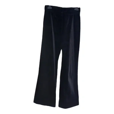 Pre-owned Saint Laurent Velvet Slim Pants In Black