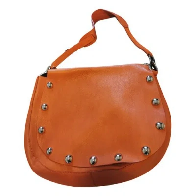 Pre-owned Orciani Leather Handbag In Orange