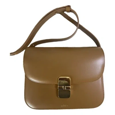 Pre-owned Apc Leather Handbag In Brown