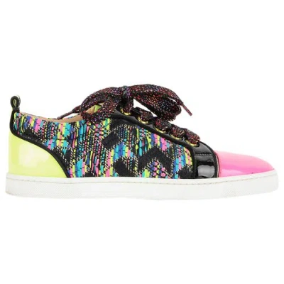 Pre-owned Christian Louboutin Patent Leather Trainers In Multicolour
