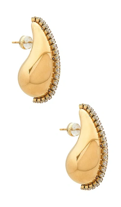 Shop Luv Aj The Rosewood Earrings In Metallic Gold