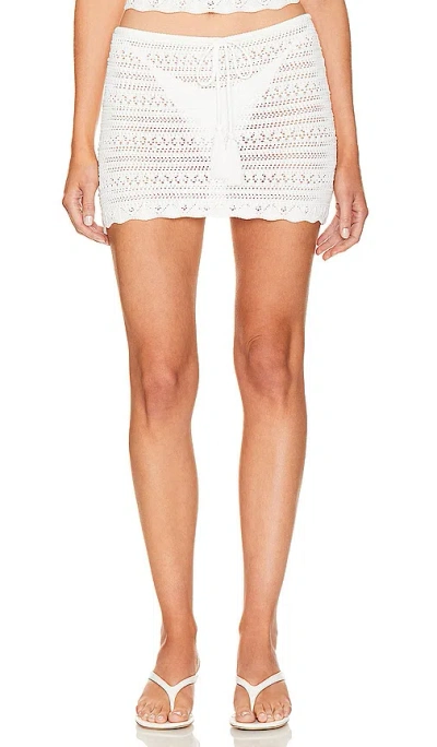 Shop Pq Crochet Skirt In White
