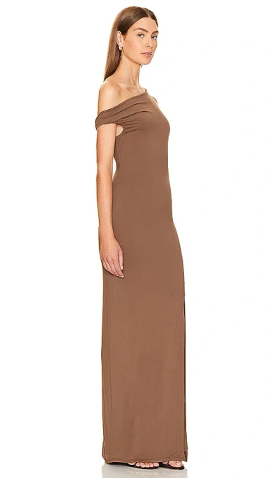 Rue Sophie Arlette Twist Dress In Brown