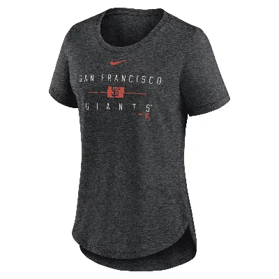 Shop Nike San Francisco Giants Knockout Team Stack  Women's Mlb T-shirt In Black