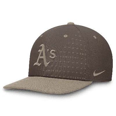 Shop Nike Oakland Athletics Statement Pro  Men's Dri-fit Mlb Adjustable Hat In Brown