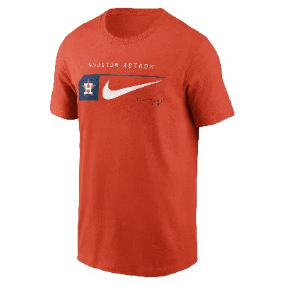 Shop Nike Houston Astros Team Swoosh Lockup  Men's Mlb T-shirt In Orange