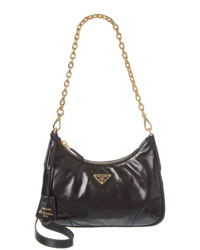 Shop Prada Re-edition 2005 Leather Bag In Black