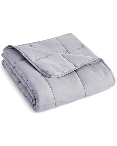 Shop Pur Serenity Microfiber Weighted Blanket 12lb In Grey