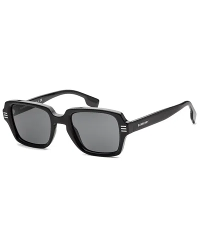 Shop Burberry Men's Be4349 51mm Sunglasses In Black