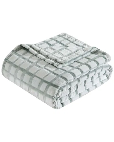 Shop Kenneth Cole New York Wavy Grid Jacquard Plush Blanket
