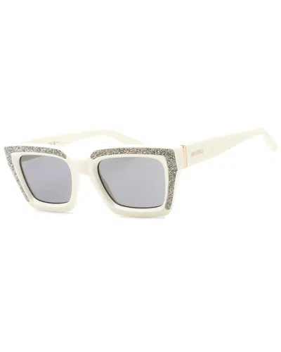 Shop Jimmy Choo Women's Megs/s 51mm Sunglasses In White